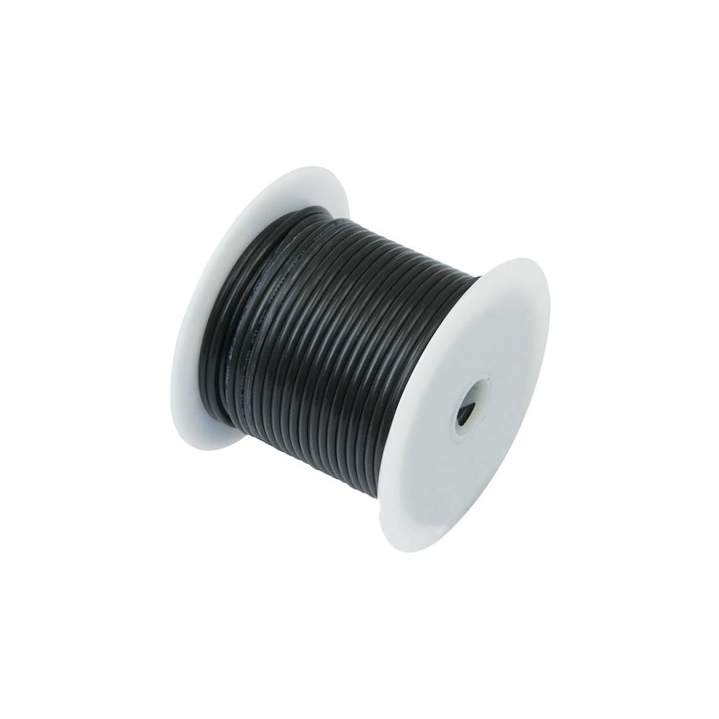 Ancor marine grade 12 gauge black primary wire spool angled view