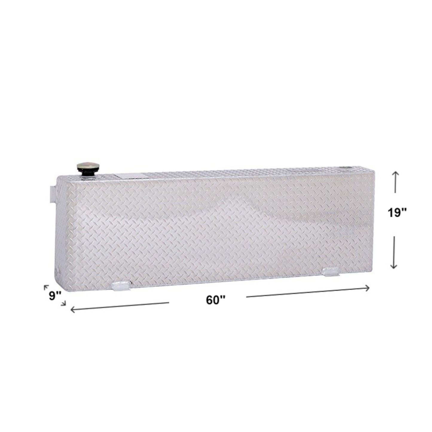 Dee Zee long rectangle auxiliary fuel tank dimensions 60 inch length 19 inch height 9 inch width