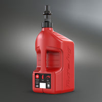 Red 2.5  gallon utility jug with ripper cap