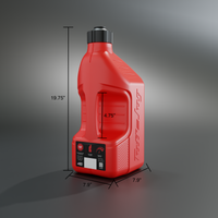 Red 2.5 gallon jug with standard storage cap dimensions