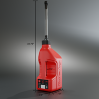 Red 2.5 gallon jug with auto stop dimensions