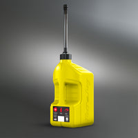 yellow 5 gallon jug with auto stop spout
