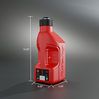 red 1.25 gallon jug with storage cap dimensions
