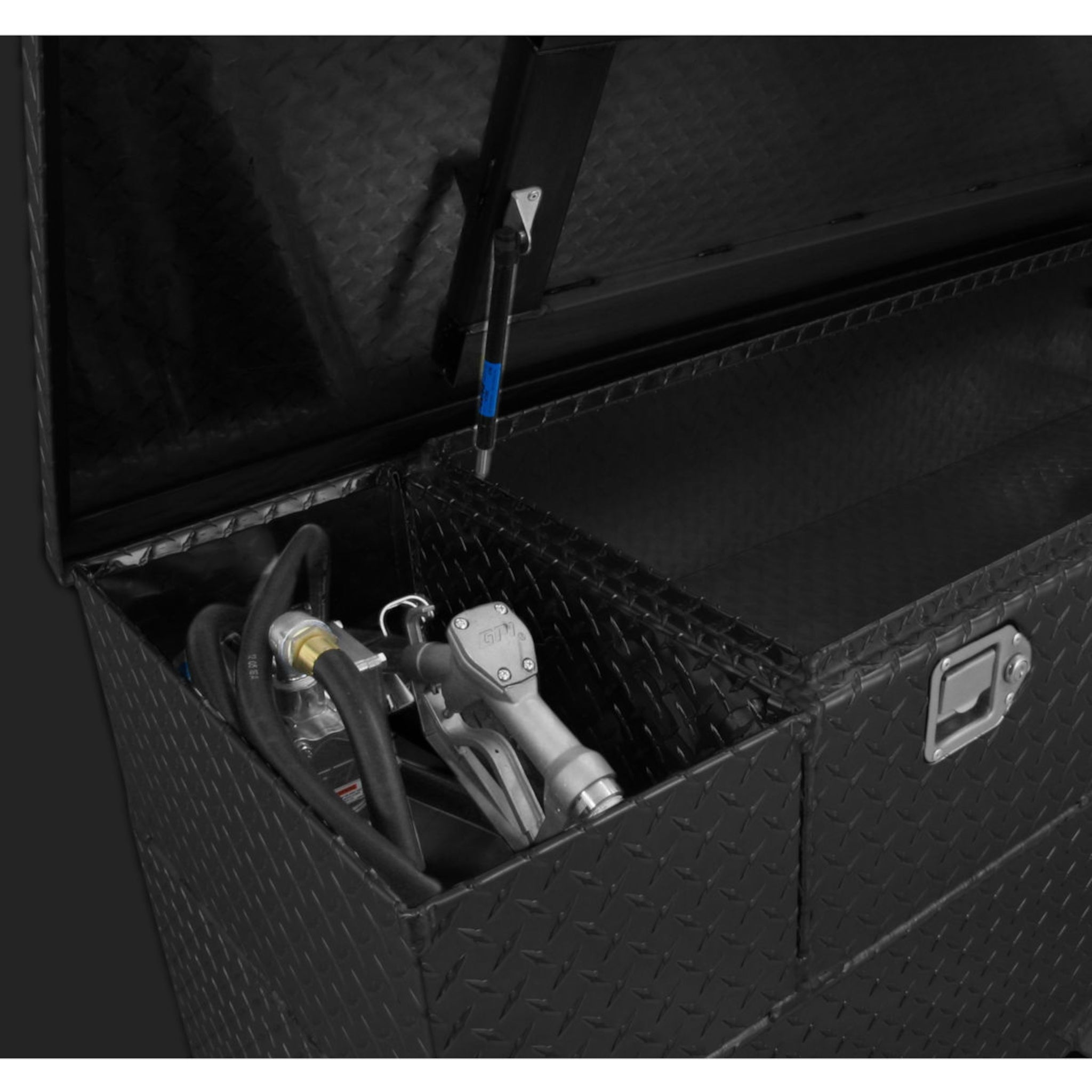 RDS 50 Gallon Black Aluminum Transfer Fuel Tank Toolbox Combo with