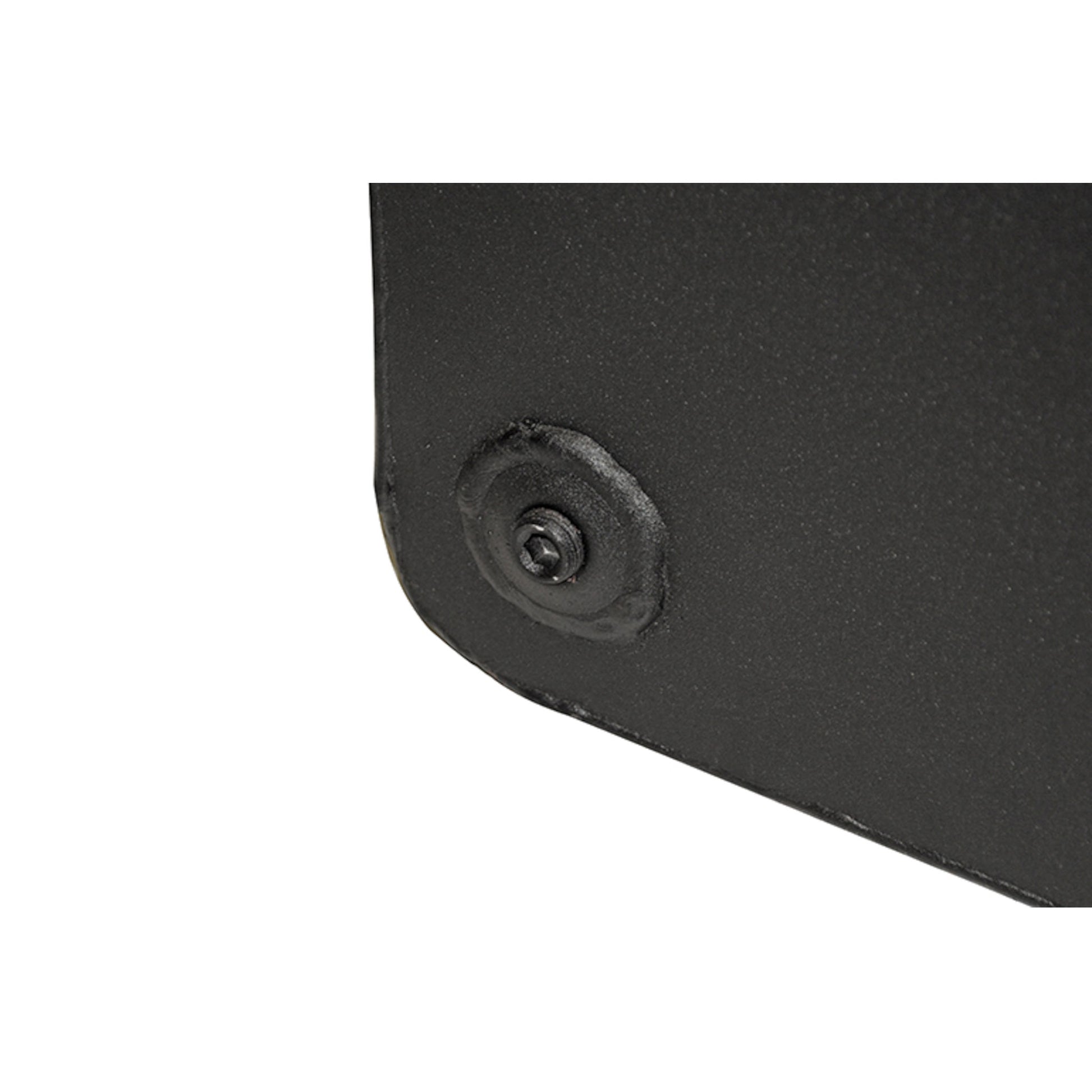 Drain plug on Dee Zee 106 gallon rectangular black steel transfer tank for easy maintenance (SKU DZ91753B)