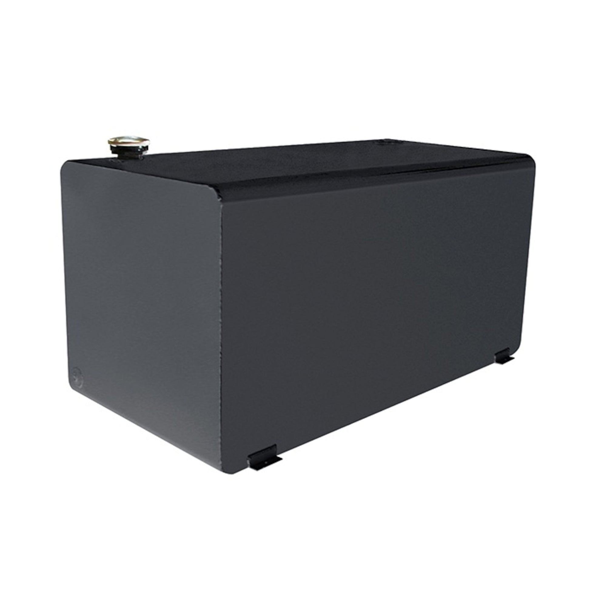 Dee Zee 106 gallon rectangular black steel transfer tank with vented filler cap and mounting brackets (SKU DZ91753B)