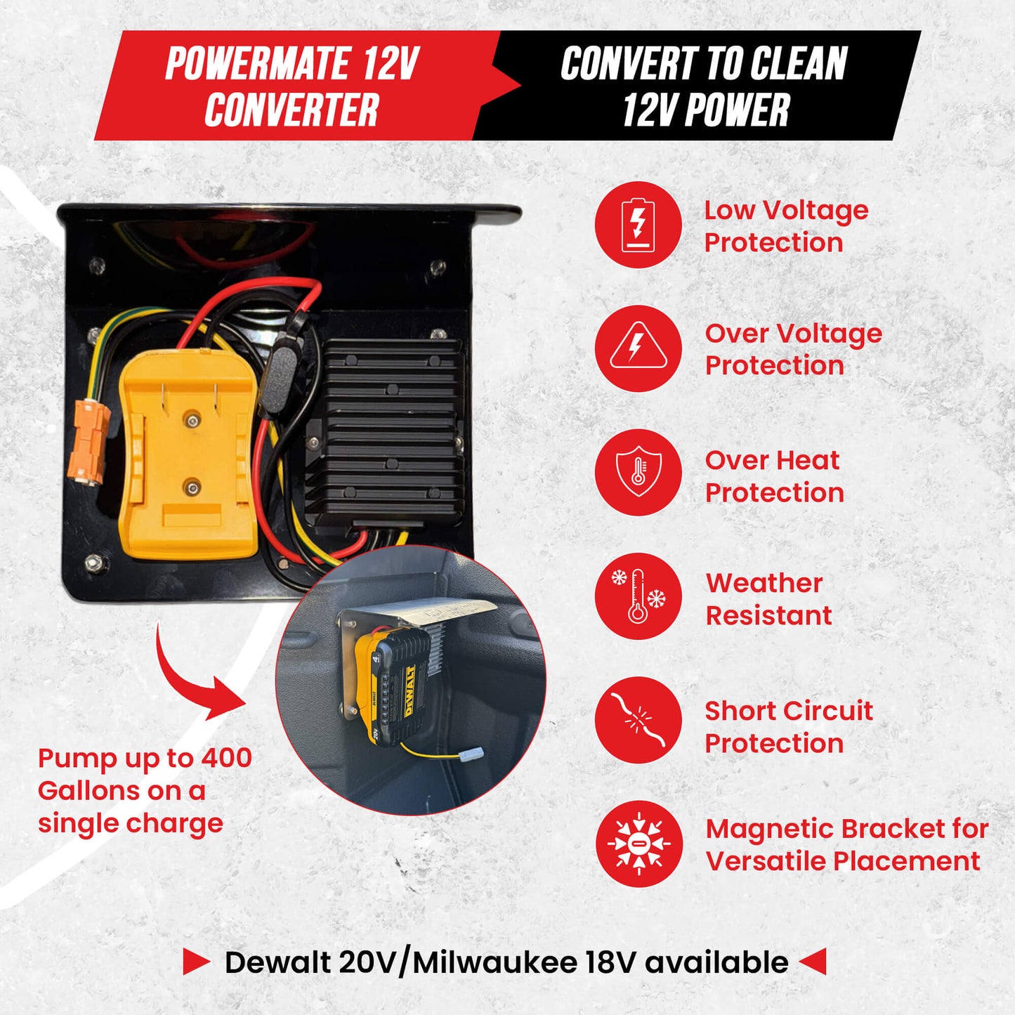 PMC1001 PowerMate 12v Converter features and highlights list