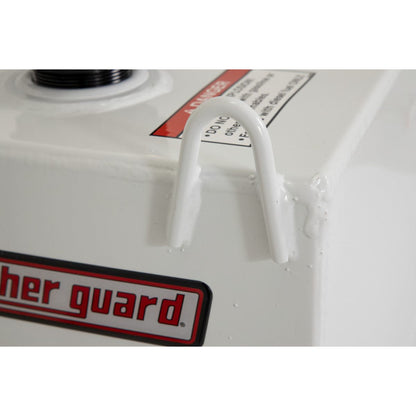 Reinforced tie-down bar on Weather Guard 50 gallon L-shape steel transfer fuel tank for secure installation (SKU WG350-3-02)