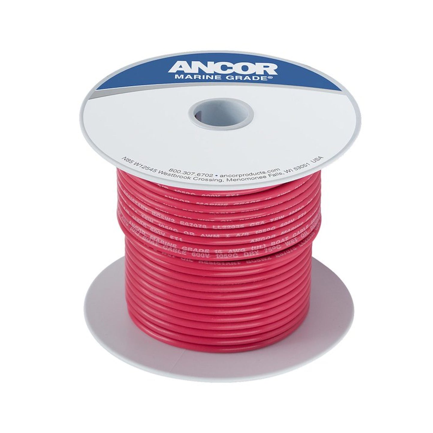 Ancor 12 gauge marine grade primary wire red 25 ft spool