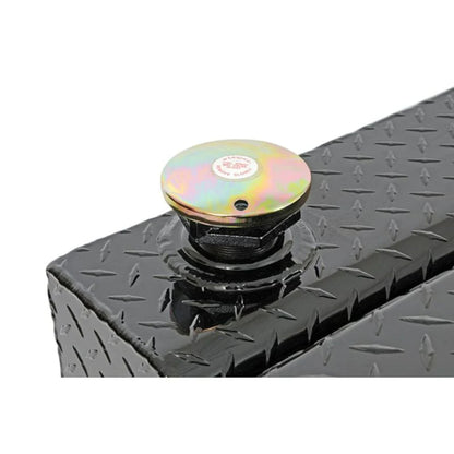 DeeZee DZ92647B 92 gallon black combo transfer tank SKU DZ92647B lockable filler cap with vent