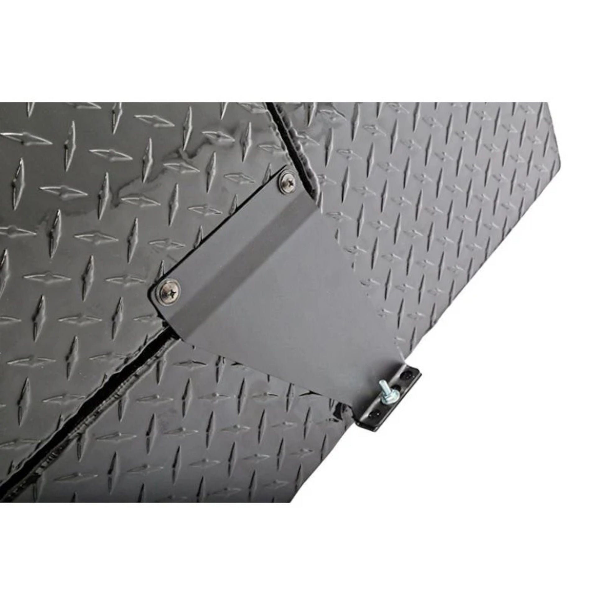 DeeZee DZ92647B black aluminum combo tank SKU DZ92647B heavy-duty mounting bracket detail