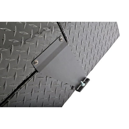 DeeZee DZ92647B black aluminum combo tank SKU DZ92647B heavy-duty mounting bracket detail