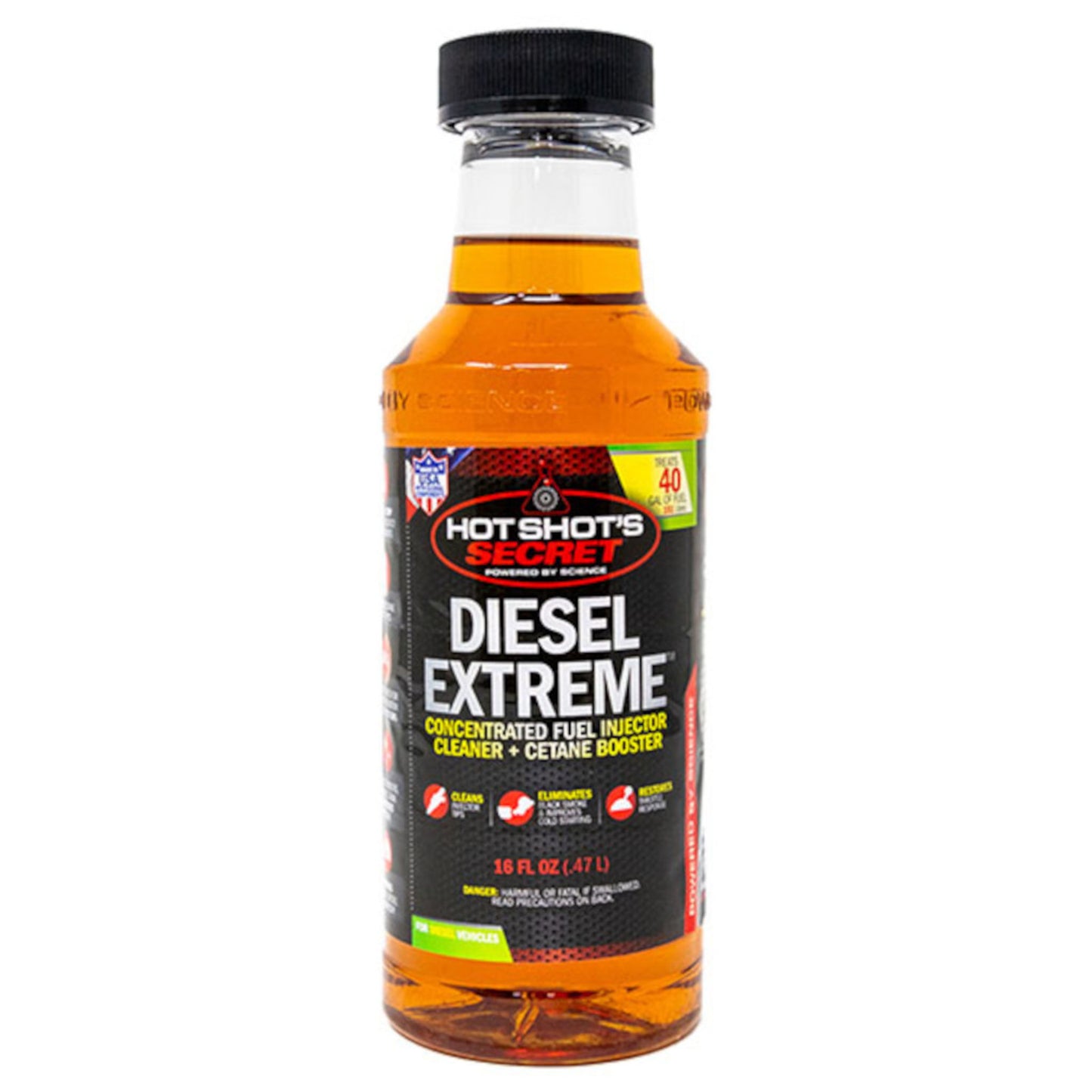 Hot Shot’s Secret Diesel Extreme fuel additive 16 oz bottle concentrated diesel injector cleaner