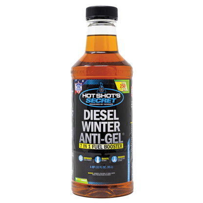 Hot Shot’s Secret diesel winter anti gel 1 quart fuel booster for cold weather diesel