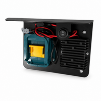 PowerMate Makita 12V converter showing open 18V LXT battery mount, on off switch, and heatsink