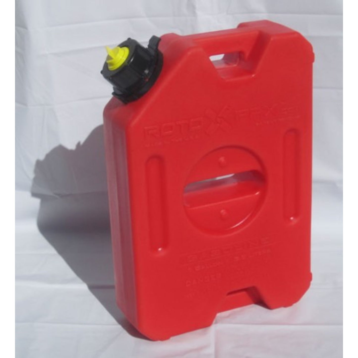 Angled view of RotoPax 1 gallon gasoline fuel container
