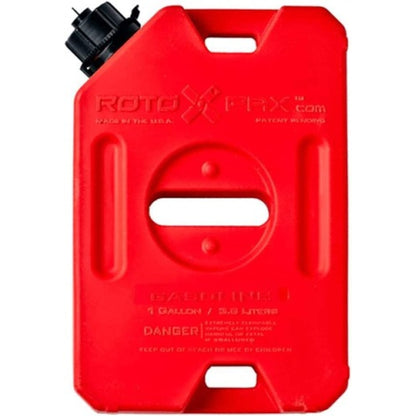 RotoPax 1 gallon red gasoline fuel container front view