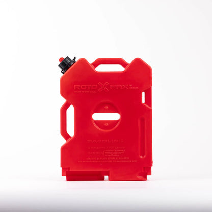 RotoPax 2 gallon red gasoline fuel container front view