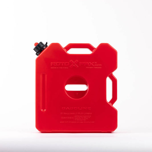 RotoPax 3 gallon gasoline fuel container in red, front view