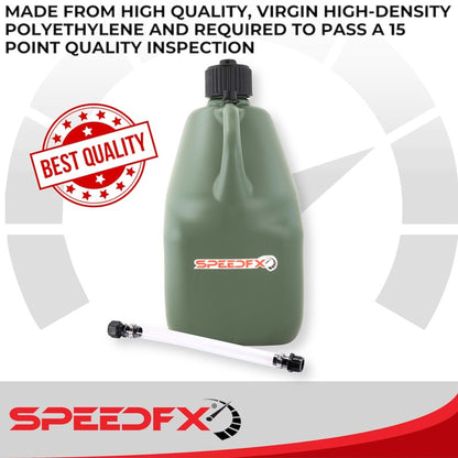 SpeedFX 5 gallon utility jug made from virgin HDPE and inspected for quality