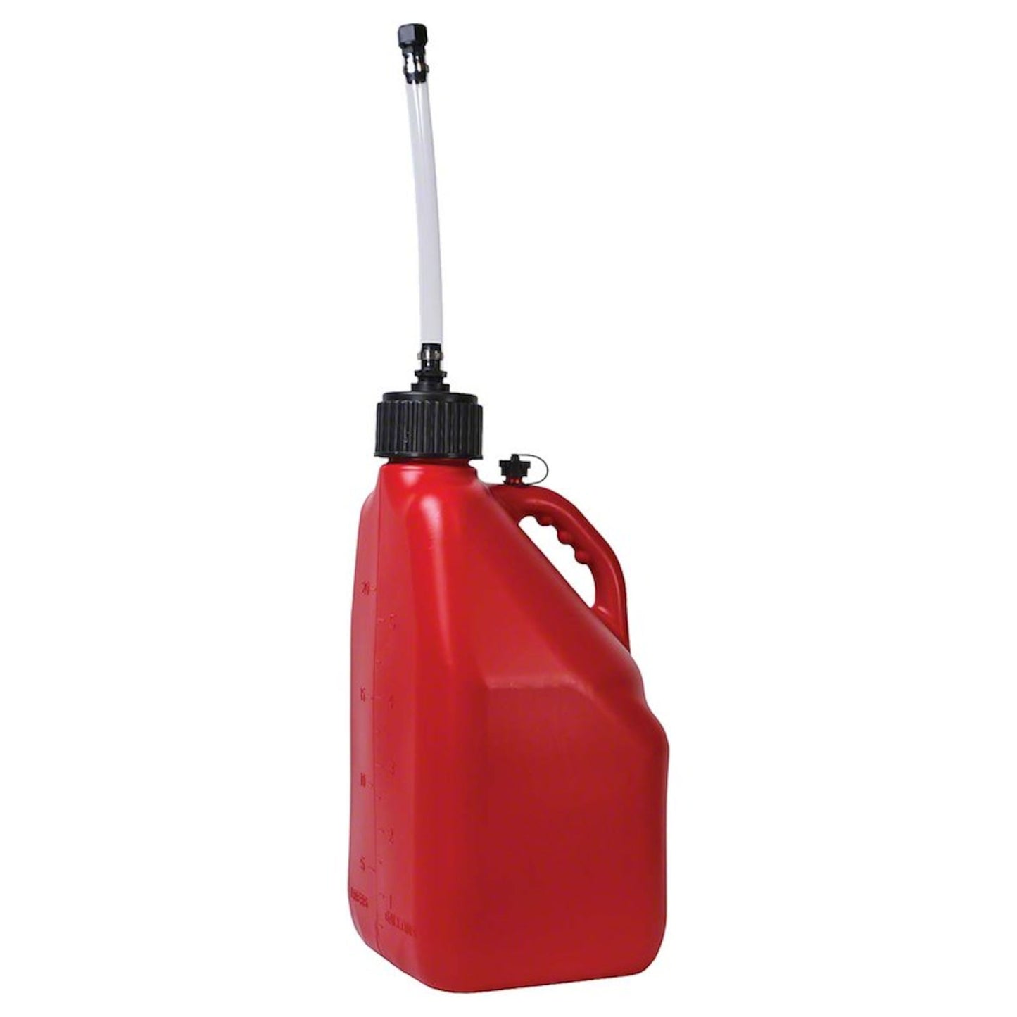 SpeedFX 5 gallon utility jug side view with handle and filler hose