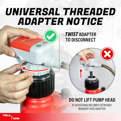 TERA PUMP universal threaded adapter installation instructions